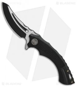We Knife Co. Sea Monster Frame Lock Knife Black Ti (3.3" Black) 713D