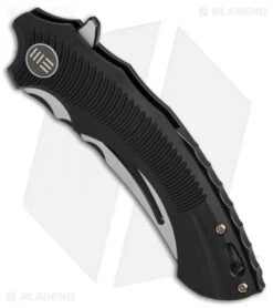 We Knife Co. Sea Monster Frame Lock Knife Black Ti (3.3" Black) 713D -We Knife Co. WE Knife Co Sea Monster Black Ti black BHQ 79296 er spine