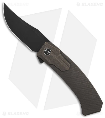 WE Knife Co. Shuddan Frame Lock Knife Bronze Titanium (3.48" Black SW) WE21015-3 1 WE Knife Co. Shuddan Frame Lock Knife Bronze Titanium (3.48" Black SW) WE21015-3