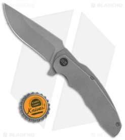 WE Knife Co. Skreech Flipper Knife Gray Ti (3.3" Stonewash) 2014B -We Knife Co. WE Knife Co Skreech Flipper Gray Ti SW BHQ 118847 jr bottlecap