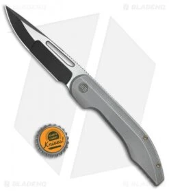 We Knife Co. Slipstream Frame Lock Knife Gray Ti (3.75" Black) 714B -We Knife Co. WE Knife Co Slipstream Gray Ti sw 714B BHQ 77532 jr bottlecap 2