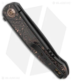WE Knife Co. Smooth Sentinel Frame Lock Knife Black Titanium/Copper CF (3" BW) -We Knife Co. WE Knife Co Smooth Sentinel FL Black Ti Copper CF BW BHQ 174418 jr side