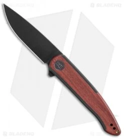 WE Knife Co. Smooth Sentinel Frame Lock Knife Black Ti/Cuibourtia (3" Black SW)