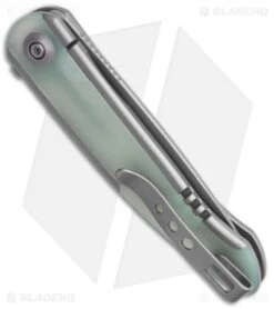 WE Knife Co. Smooth Sentinel Frame Lock Knife Gray Titanium/Natural G-10 (3" SW) 6 WE Knife Co. Smooth Sentinel Frame Lock Knife Gray Titanium/Natural G-10 (3" SW) -We Knife Co. WE Knife Co Smooth Sentinel Frame Lock Knife Black Ti Gray BHQ 13904 td side