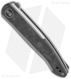 WE Knife Co. Smooth Sentinel Frame Lock Knife Gray Titanium/Marble CF (3" SW) -We Knife Co. WE Knife Co Smooth Sentinel Frame Lock Knife Gray Ti Marble CF BHQ 13903 td spine