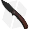 WE Knife Co. Snick Frame Lock Knife Black Ti/Cuibourtia Wood (3.5" Black SW)