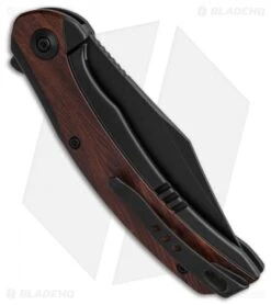 WE Knife Co. Snick Frame Lock Knife Black Ti/Cuibourtia Wood (3.5" Black SW) 7 WE Knife Co. Snick Frame Lock Knife Black Ti/Cuibourtia Wood (3.5" Black SW) -We Knife Co. WE Knife Co Snick Frame Lock Black Ti Cuibortia Wood 3in 5cm Black SW BHQ 137724 td side