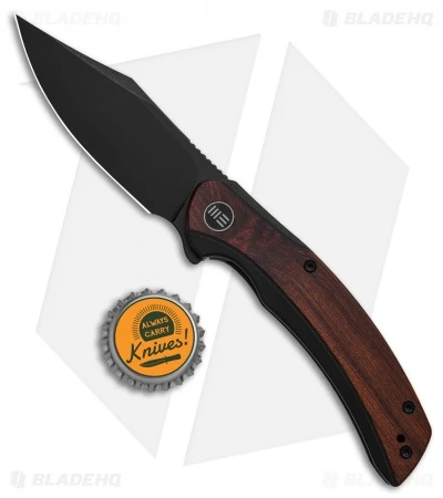 WE Knife Co. Snick Frame Lock Knife Black Ti/Cuibourtia Wood (3.5" Black SW) 5 WE Knife Co. Snick Frame Lock Knife Black Ti/Cuibourtia Wood (3.5" Black SW) - Image 5