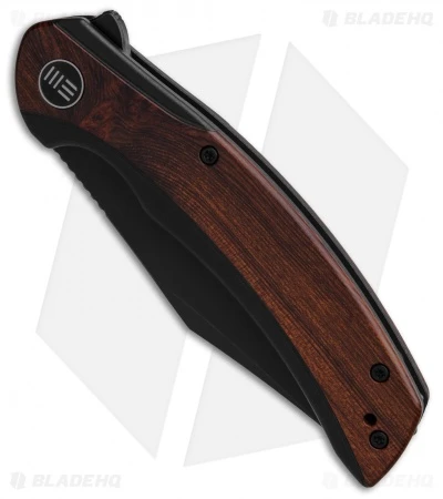 WE Knife Co. Snick Frame Lock Knife Black Ti/Cuibourtia Wood (3.5" Black SW) 2 WE Knife Co. Snick Frame Lock Knife Black Ti/Cuibourtia Wood (3.5" Black SW) - Image 2