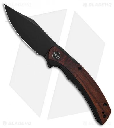 WE Knife Co. Snick Frame Lock Knife Black Ti/Cuibourtia Wood (3.5" Black SW) 1 WE Knife Co. Snick Frame Lock Knife Black Ti/Cuibourtia Wood (3.5" Black SW)