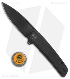 WE Knife Co. Speedster Frame Lock Knife Black Titanium (3.5" Black SW) 21021B-2 -We Knife Co. WE Knife Co Speedster FL Black Ti Black SW BHQ 144131 jr bottlecap