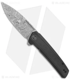 WE Knife Co. Speedster Frame Lock Knife Black Ti (3.5" Damasteel) 21021B-DS1