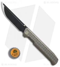 WE Knife Co. Straight Up Frame Lock Knife Bronze Ti (3.9" Black) 710G -We Knife Co. WE Knife Co Straight Up bronze ti black 710G BHQ 74132 er bottlecap
