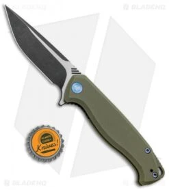 WE Knife Co. Streak Liner Lock Knife Green G-10 (3.4" Black Stonewash) 818B -We Knife Co. WE Knife Co Streak LL Green G 10 Black SW 818B BHQ 92529 jr bottlecap