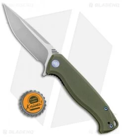 WE Knife Co. Streak Liner Lock Knife Green G-10 (3.4" Stonewash) 818E -We Knife Co. WE Knife Co Streak LL Green G 10 SW 818E BHQ 92532 jr bottlecap