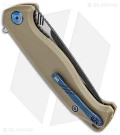 WE Knife Co. Streak Liner Lock Knife Tan G-10 (3.4" Black Stonewash) 818A 6 WE Knife Co. Streak Liner Lock Knife Tan G-10 (3.4" Black Stonewash) 818A -We Knife Co. WE Knife Co Streak LL Tan G 10 Black SW 818A BHQ 92528 jr side