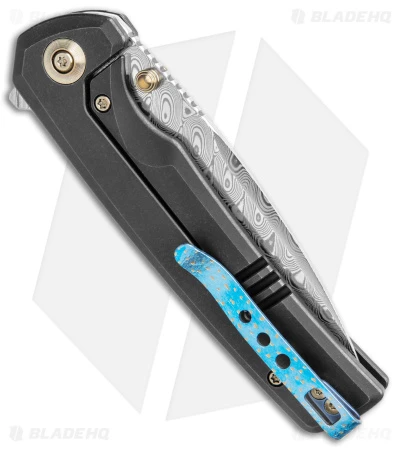 WE Knife Co. Subjugator Frame Lock Knife Black Titanium (3.5" Damascus) 3 WE Knife Co. Subjugator Frame Lock Knife Black Titanium (3.5" Damascus) - Image 3