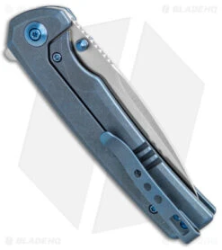 WE Knife Co. Subjugator Frame Lock Knife Blue Titanium (3.5" Satin) -We Knife Co. WE Knife Co Subjugator FL Blue Ti Satin BHQ 139445 jr side