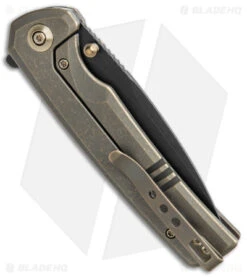 WE Knife Co. Subjugator Frame Lock Knife Bronze Titanium (3.5" Black) -We Knife Co. WE Knife Co Subjugator FL Bronze Ti Satin BHQ 139449 jr side