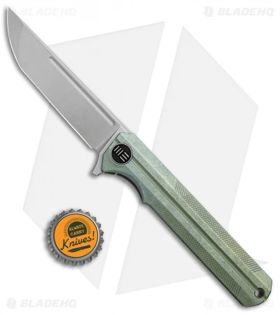WE Knife Co. Syncro Integral Frame Lock Knife Green Ti (3.8" Stonewash) 909A 4 WE Knife Co. Syncro Integral Frame Lock Knife Green Ti (3.8" Stonewash) 909A - Image 4