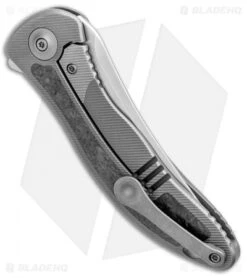 WE Knife Co. Synergy2 Tanto Integral Knife Shedded CF/Ti (3.5" Stonewash) -We Knife Co. WE Knife Co Synergy2 Tanto Integral Shedded CF Ti Satin 912CF A BHQ 98852 jr side