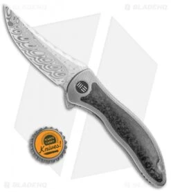 WE Knife Co. Synergy2 Tanto Integral Frame Lock CF(3.5" Hakkapella Damasteel) -We Knife Co. WE Knife Co Synergy2 Trailing Point Integral Frame Lock CF Hakkapella Damasteel 912CF DS1 BHQ 104237 jr bottlecap