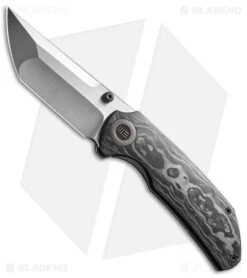 WE Knife Co Thug XL Frame Lock Knife Shred CF + Ti (3.35" Satin 20CV) WE20028E-1