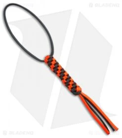 WE Knife Co. Tied Paracord Lanyard (Orange/Black) A-03C