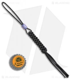 WE Knife Co. Tied Paracord Lanyard W/ Titanium Bead (Black) A-01B -We Knife Co. WE Knife Co Tied Paracord lanyard ti bead black BHQ 74761 er bottlecap