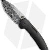 WE Knife Co. Trogon Frame Lock Knife Black Titanium (3." Damasteel) WE22002B-DS1