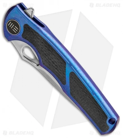 WE Knife Co. Tyche Integral Frame Lock Knife Blue Ti/CF (3.75" Hand Satin) 811A 2 WE Knife Co. Tyche Integral Frame Lock Knife Blue Ti/CF (3.75" Hand Satin) 811A - Image 2