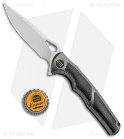 WE Knife Co. Tyche Integral Frame Lock Knife Gray Ti/CF (3.75" Hand Satin) 811B -We Knife Co. WE Knife Co Tyche Integral FL Gray Ti CF 811B BHQ 86607 jr bottlecap