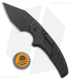 WE Knife Co. Typhoeus Fixed Blade Knife Black Titanium (2.27" BSW) WE21036B-1 -We Knife Co. WE Knife Co Typhoeus Fixed Blade Ti BW BHQ 174414 jr bottlecap