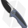 We Knife Co. Valiant Frame Lock Knife Blue Titanium/CF (3" Black) 717C