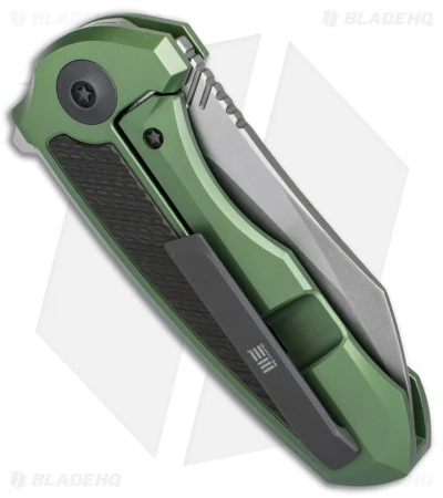 We Knife Co. Valiant Frame Lock Knife Titanium/CF (3" Stonewash) 717F 2 We Knife Co. Valiant Frame Lock Knife Titanium/CF (3" Stonewash) 717F - Image 2