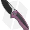 We Knife Co. Valiant Frame Lock Knife Purple Titanium/CF (3" Black) 717A