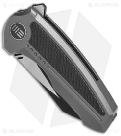 We Knife Co. Valiant Frame Lock Knife Titanium/CF (3" Black) 717G -We Knife Co. WE Knife Co Valiant Ti CF black 717G BHQ 79303 er spine