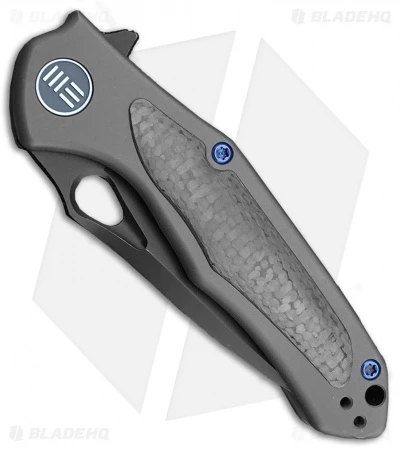 WE Knife Co. Vapor Frame Lock Knife Gray Ti/Carbon Fiber (2.95" Black) 804C 2 WE Knife Co. Vapor Frame Lock Knife Gray Ti/Carbon Fiber (2.95" Black) 804C - Image 2