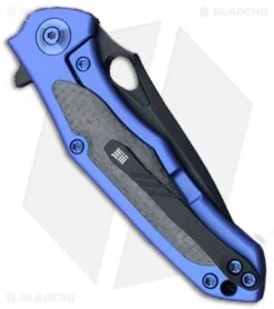WE Knife Co. Vapor Frame Lock Knife Blue Ti/Carbon Fiber (2.95" Black) 804A -We Knife Co. WE Knife Co Vapor FL Blue Ti CF Black 804A BHQ 83815 jr side