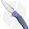 WE Knife Co. Vapor Frame Lock Knife Blue Ti/Carbon Fiber (2.95" Stonewash) 804B