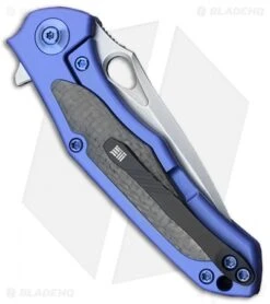 WE Knife Co. Vapor Frame Lock Knife Blue Ti/Carbon Fiber (2.95" Stonewash) 804B -We Knife Co. WE Knife Co Vapor FL Blue Ti CF SW 804B BHQ 83816 jr side