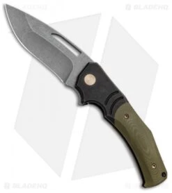 WE Knife Co. Willumsen JIXX Flipper Knife OD Green G-10/Black Ti (3.5" SW) 904A