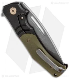 WE Knife Co. Willumsen JIXX Flipper Knife OD Green G-10/Black Ti (3.5" SW) 904A -We Knife Co. WE Knife Co Willumsen JIXX Flipper Green G 10 Black Ti SW BHQ 93263 jr side