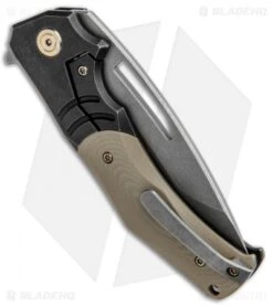 WE Knife Co. Willumsen JIXX Flipper Knife Tan G-10/Black Ti (3.5" SW) 904B -We Knife Co. WE Knife Co Willumsen JIXX Tan G 10 Black Ti SW 904B BHQ 93873 jr side