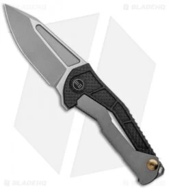 WE Knife Co. Willumsen Sugga Frame Lock Knife Ti/CF (3.4" Stonewash)