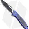 WE Knife Co. Wisp Frame Lock Knife Blue Ti/Carbon Fiber (3.2" Black) 805A