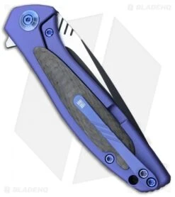 WE Knife Co. Wisp Frame Lock Knife Blue Ti/Carbon Fiber (3.2" Black) 805A -We Knife Co. WE Knife Co Wisp FL Blue Ti CF Black 805A BHQ 83821 jr side
