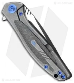 WE Knife Co. Wisp Frame Lock Knife SW Ti/Carbon Fiber (3.2" Black) 805E -We Knife Co. WE Knife Co Wisp FL SW Ti CF Black 805E BHQ 83825 jr side