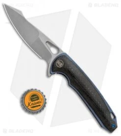 WE Knife Co. Yucha Liner Lock Flipper Knife CF/Blue Ti (3.9" Stonewash) 810A 7 WE Knife Co. Yucha Liner Lock Flipper Knife CF/Blue Ti (3.9" Stonewash) 810A -We Knife Co. WE Knife Co Yucha LL Flipper CF Blue Ti SW 810A BHQ 85502 jr bottlecap