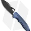 WE Knife Co. Zephyr Frame Lock Knife Blue Ti/CF (3.5" Black) 716A